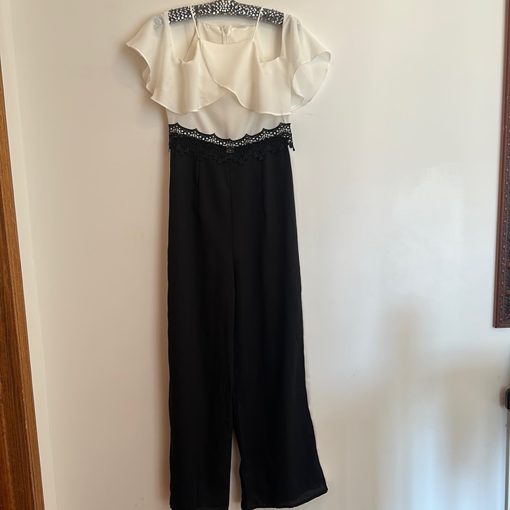 Black and white romper